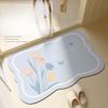 Противоскользящий коврик для пола Nordic Bathroom Diatom Mud, специальная форма, коврик для двери в ванную комнату, небольшой размер, впитывающий воду и устойчивый к грязи коврик для ног