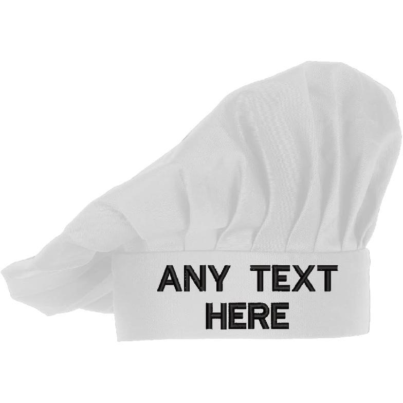 Personalized Embroidered Chef Hat with Text or Name, Ideal for Home Cooks, Professional Chef