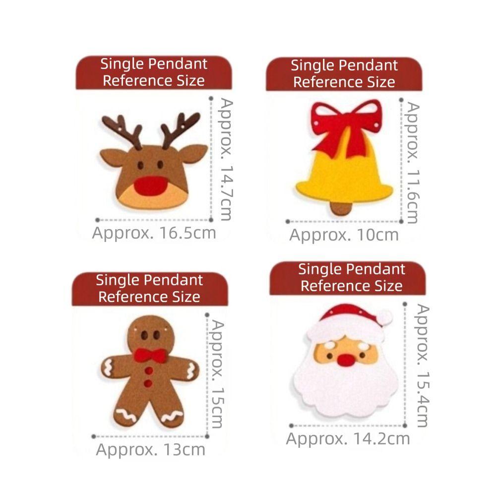 Festive Garland Merry Christmas Decor Felt Material Garland Christmas Ornaments  Christmas Party