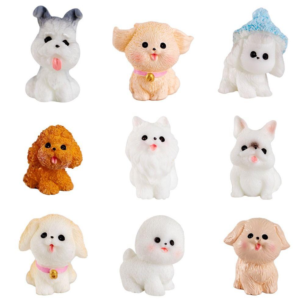 Mini Cute Puppy Statue Cartoon Cartoon Dog Gift Miniature Dog Figurine