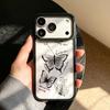 Прозрачный противоударный чехол с черной бабочкой для iPhone 17 Pro - Подходит для iPhone 16/15, Новый стиль