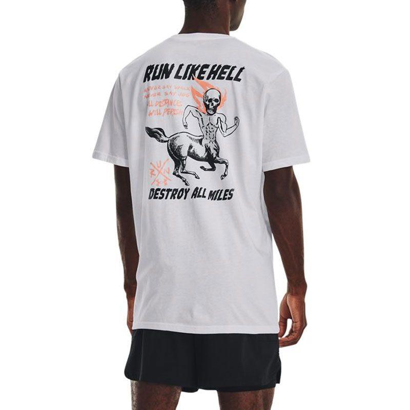 Under Armour T Shirts Men's White Crew Neck Moderate Straight Fit 1376972-100