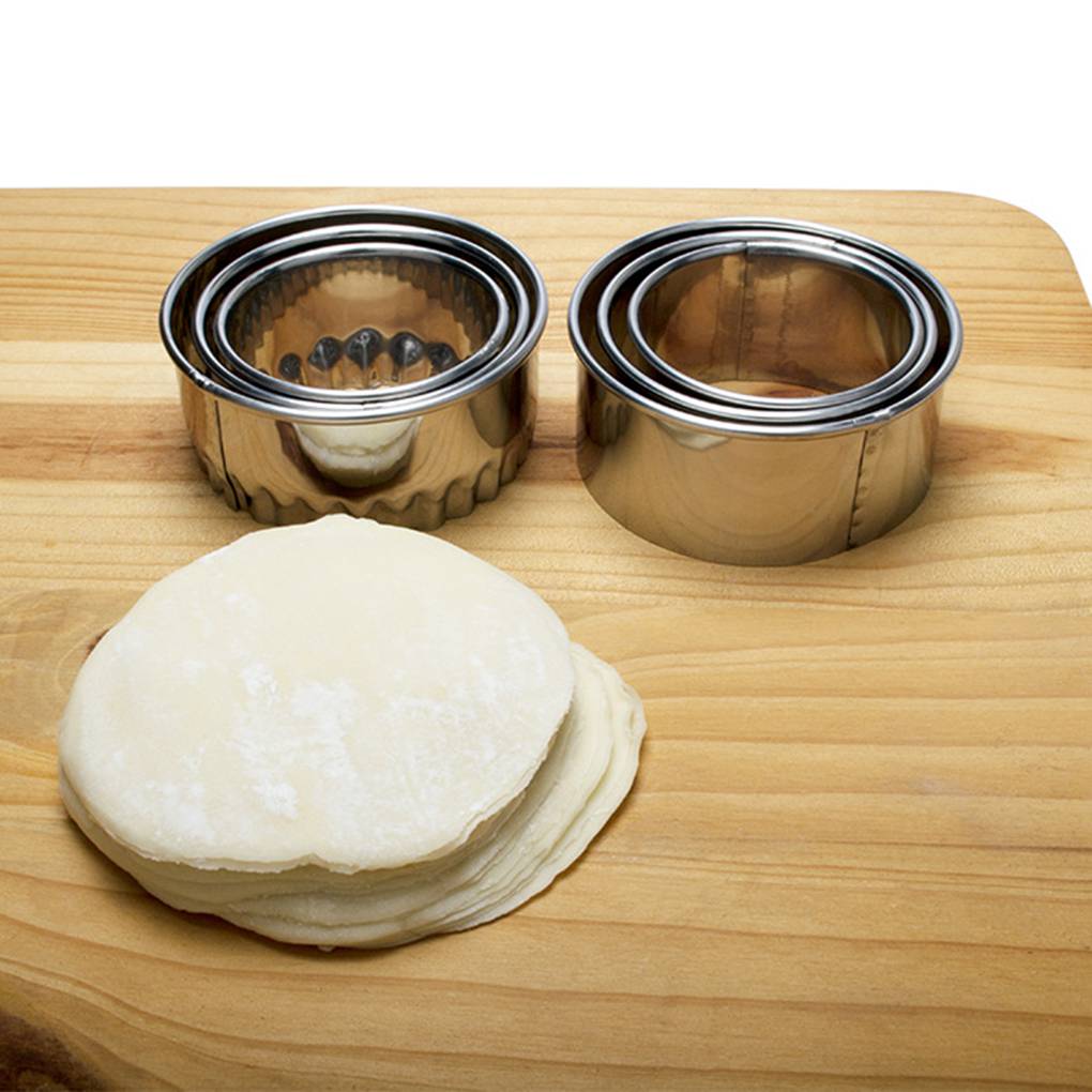 3Pcs Dumpling Wrapper Cutter Mold Stainless Steel Round Dumpling Maker Tool DIY