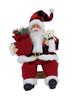 14'' Hanging Xmas Tree Ornaments Figurines Christmas Figure Decorations Sitting Santa Claus