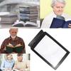 Handheld Large Sheet Magnifier A4 Lenses Loupe Science Tool Magnifying Glass  Reading Book