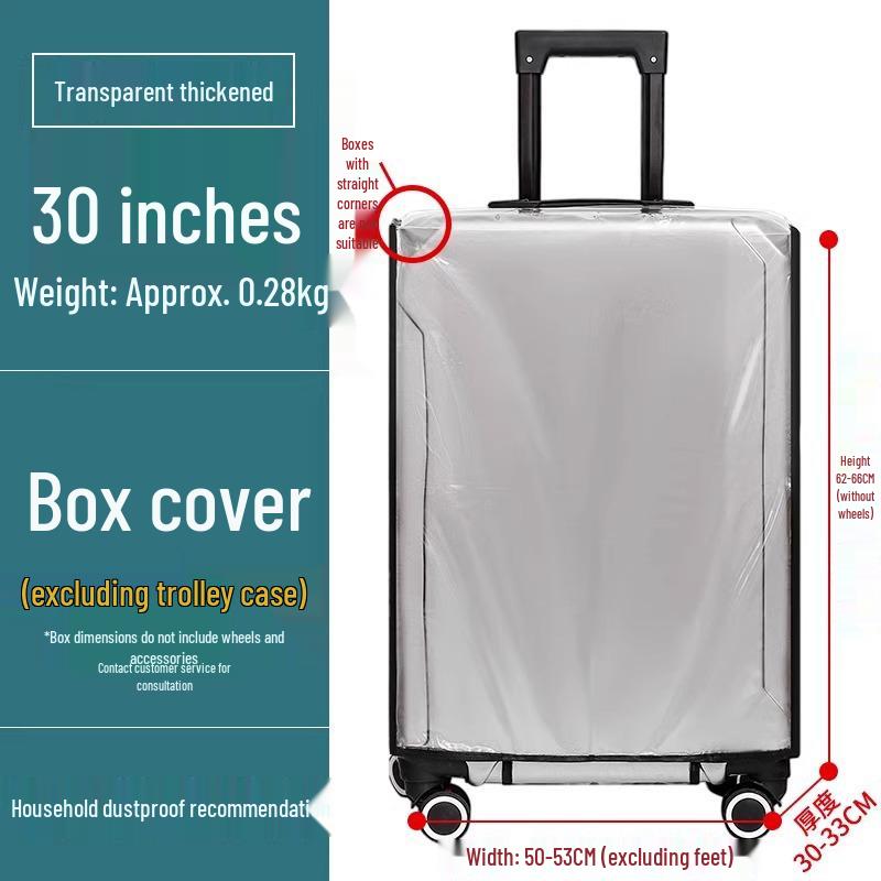 Transparent Waterproof Luggage Cover: Wear-Resistant Protection for 20, 24, 26, and 28-inch Suitcases