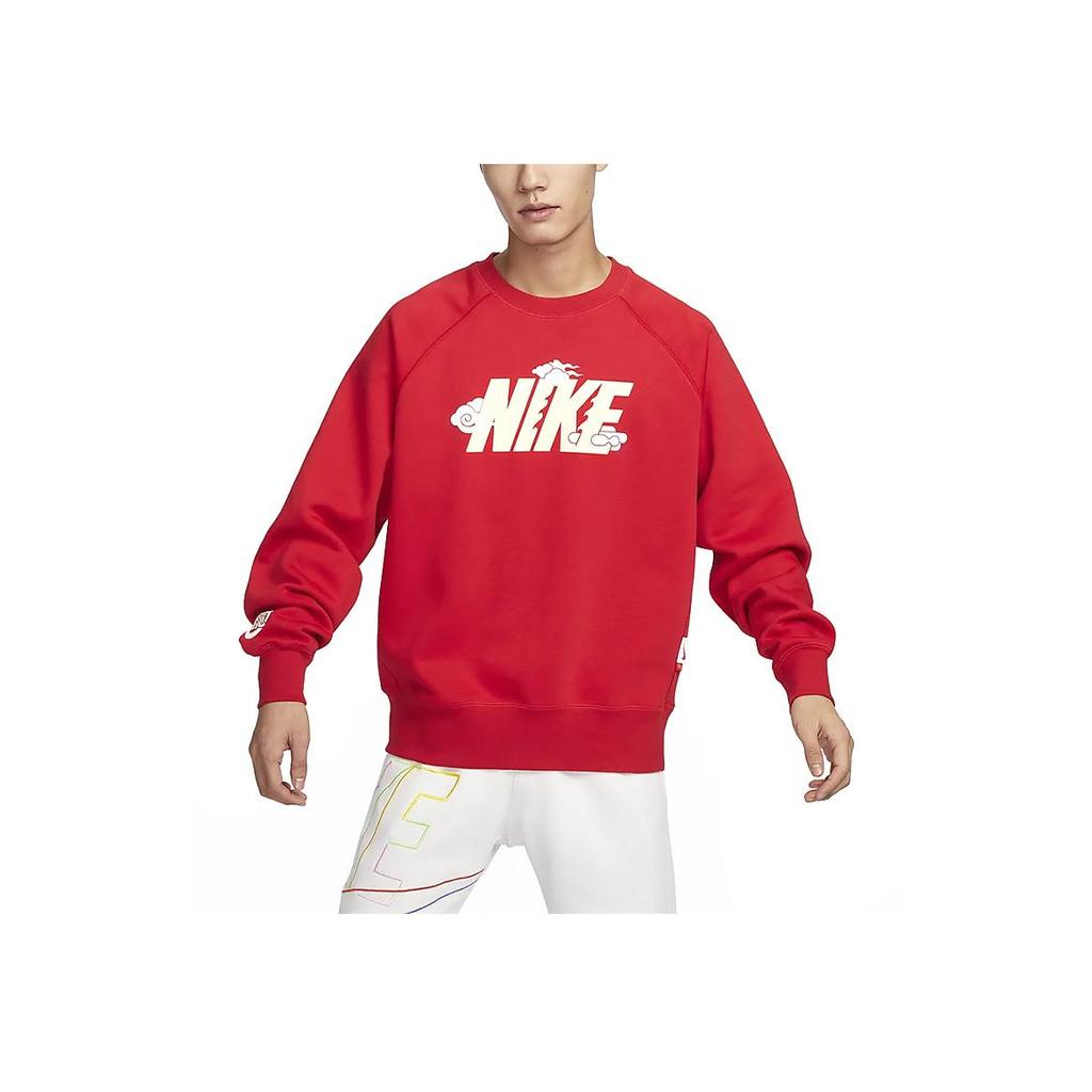 Nike Спортивная одежда Мужская толстовка с круглым вырезом Club Fleece Университетский красный FZ6374-657