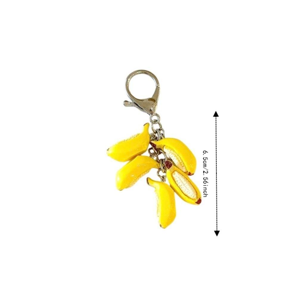 Chunky Beads Red Fruit Key Chain Realistic 3D Resin Key Ring Berry Bag Charm Girls Kids