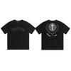 Cross-border new graffiti letter printing European and American street trendy brands loose and versatile casual men's and women's short-sleeved round