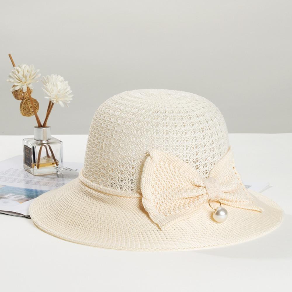 Breathable Big Brim Knit Sun Hats Big Brim Sun Hats Foldable Sunscreen Cap  Summer