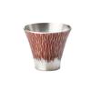 Traditional Osaka Pewter Crafts Fuji Sake Cup Mt. (Vermilion)