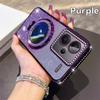 KEYSION Glitter Jewelled Magnetic Phone Case for Redmi Note 13 4G 13 Pro+5G Mirror Stand Shockproof Cover for Xiaomi POCO X6 M6 Pro