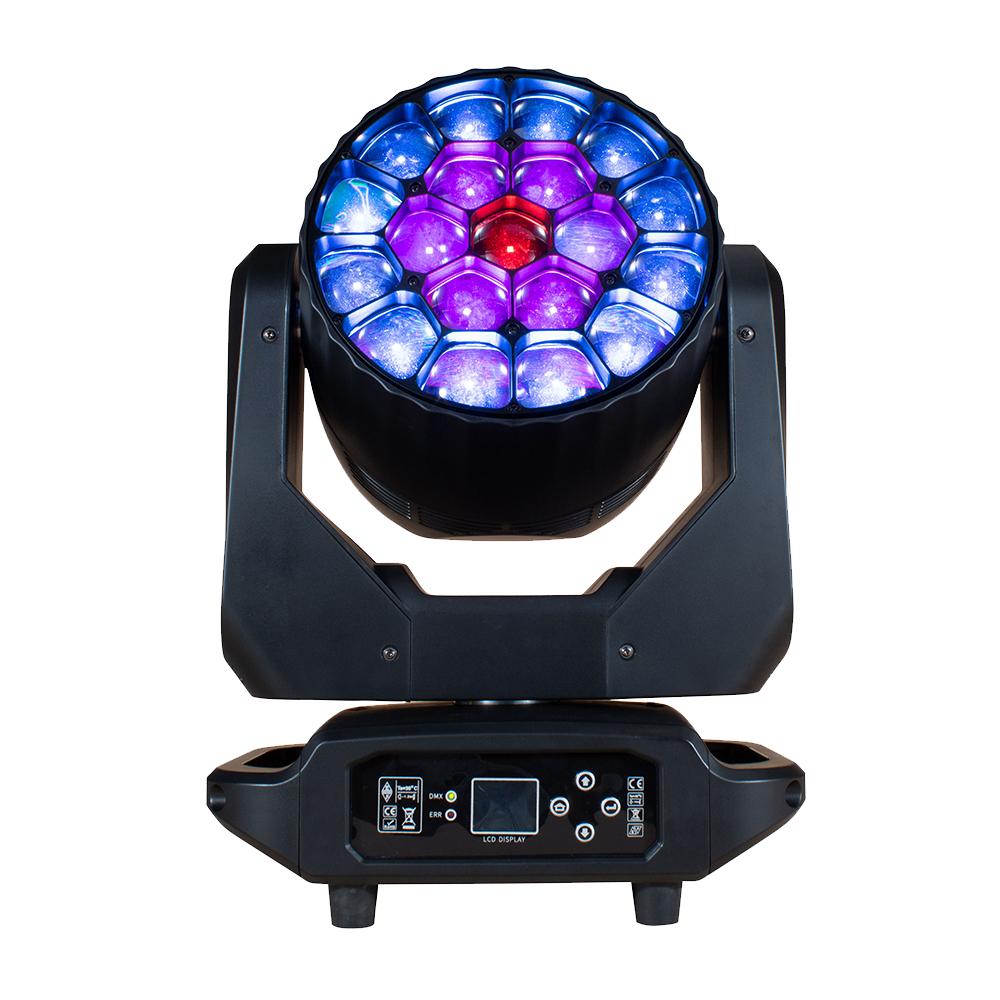 US Stock Free Shipping 19x20w 4 in 1 RGBW Bee Eye Moving Head CTO AUTO MANUAL MODE Stage Lighting for Disco Party Club