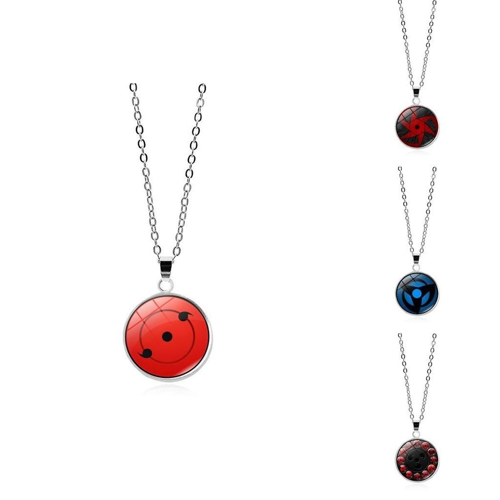 Модное ожерелье Наруто Аниме Кулон Девять Томоэ Ринне Шаринган со стильной хрустальной инкрустацией