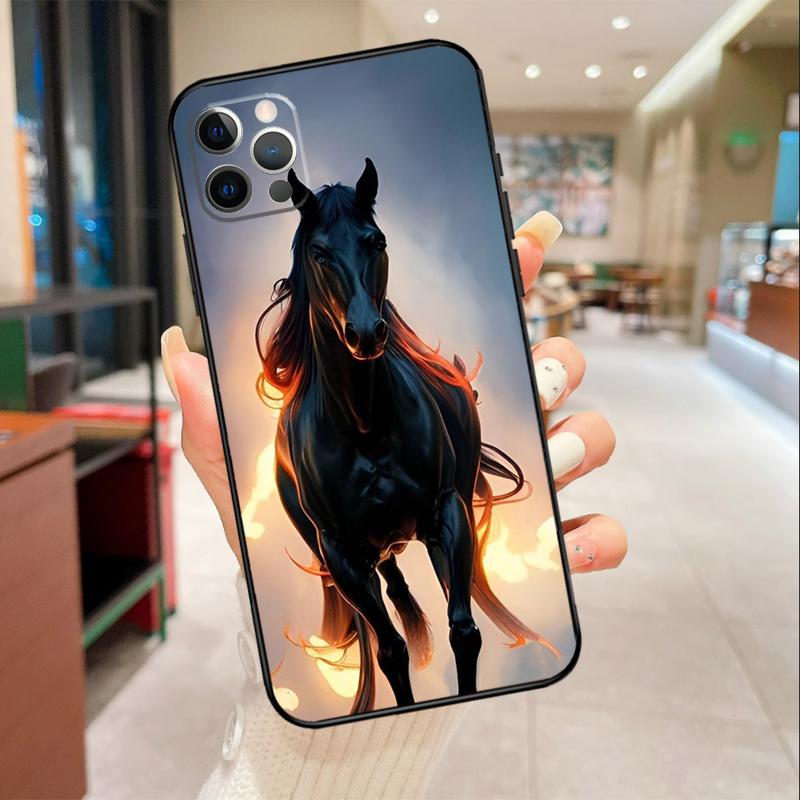 Живопись Величественный Конь Чехол для Телефона Для iPhone 17 16 15 14 13 12 11 Pro Max mini 16 Plus 16e 17 Air Защитный Чехол