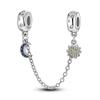 Spacer Clip Charms Safety Chain 925 Silver love Daisy Heart Charms Fit 4MM hole diamete Bracelet Jewelry DIY Gift