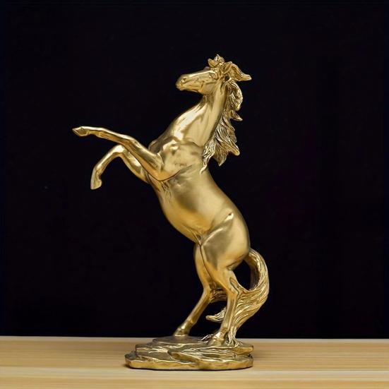 Реалистичная фигурка лошади, ручная работа, статуэтка пони из смолы, имитация скульптуры сельскохозяйственного животного, для дома, офиса, рабочего стола