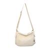 Fashion Casual Bag Simple Shoulder Bag Crossbody Bags for Girl Teen Versatile Messenger Bag Large Capacity Travel Bag White