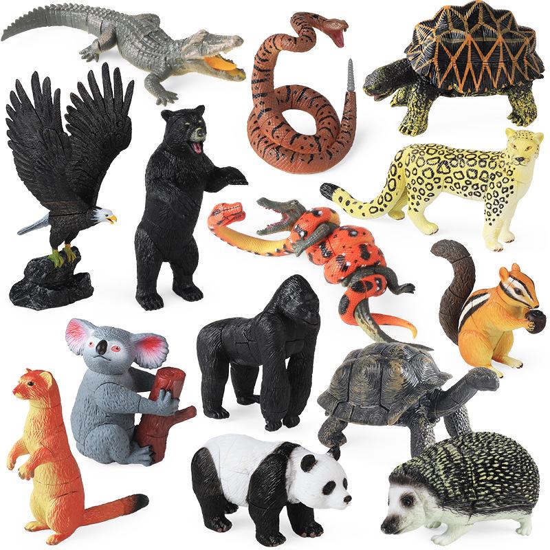 4D Stereo DIY Animal Model Kit: Eagle, Scorpion, Gecko, Rattlesnake, Spider, Lizard, Squirrel, Hedgehog