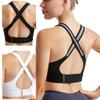Women Sport Bras Plus Size Crisscross Shockproof Front Zipper Wireless Underwear Run Vest for Female Yoga Sport Bra Intimates Fitness Bralette