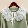 Detachable Floral Lace Sweet Clothes Accessories Lapel Blouse Top Shawl Fake Collar Shirt False Tie