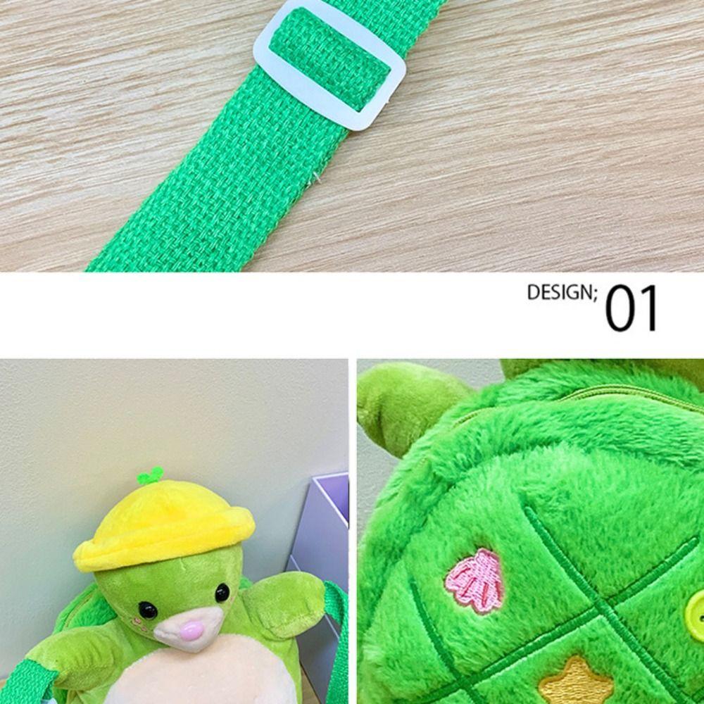 Doll Children Backpack Plush Cartoon Animal Shoulder Bag Creative Turtle Crossbody Bag Gift
