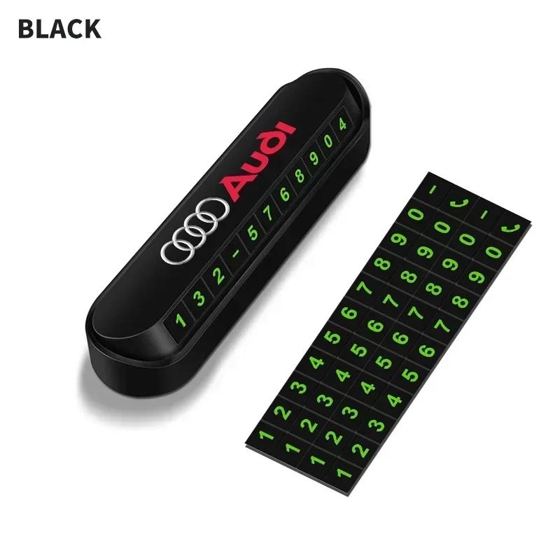 Car Temporary Parking Card Plate Badge Car Styling Accessories For tt Sline A1 A2 A3 A4 A5 A6 A7 A8 Q1 Q2 Q3 Q4 Q5 Q6 Q7 Q8 RS