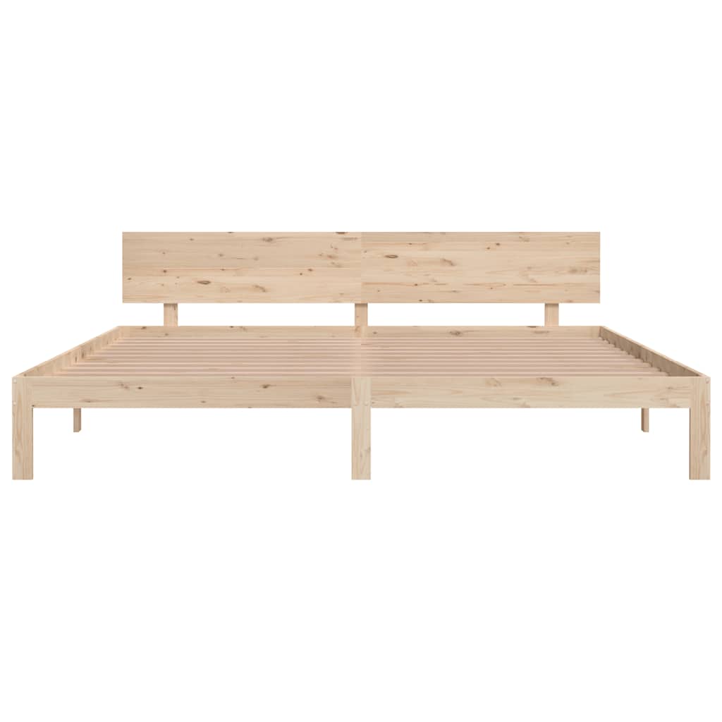 Solid Pine Wood Bed 200x200 cm