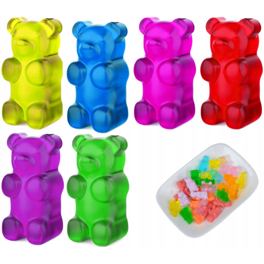 Silicone Mold, Mould for Jelly Beans, Chocolates, Ice Cream Bears with Pipette