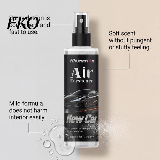 Leather Scent Car Spray Air Freshener Spray, New Odor Eliminator for Smoke Long-lasting Food Pet, 100ml Fresh Fragrance Vehicle Interior,