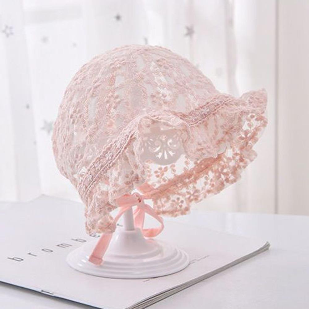 White Baby Lace Hat Breathable Girl Sunhat Ins Lace Ruffle Hat Photo Props