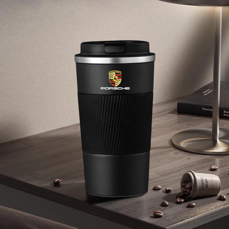 500 мл Термокружка из нержавеющей стали Портативный Кофейный Термос Стакан для Воды Для Porsche Panamera Cayenne Taycan 911 718 Macan Carrera-GT