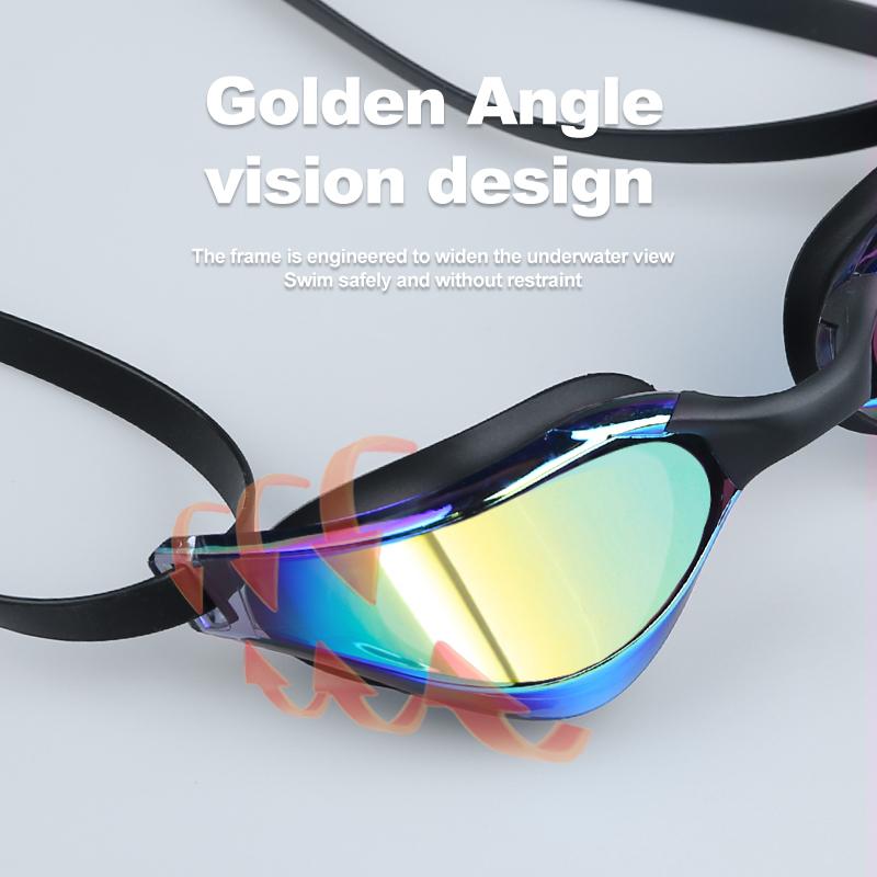 PHMAX Спортивные очки для плавания Спортивные ослепительные цвета Противотуманные очки для плавания Не протекающие Широкий обзор Взрослые Мужчины Женщины Молодежь