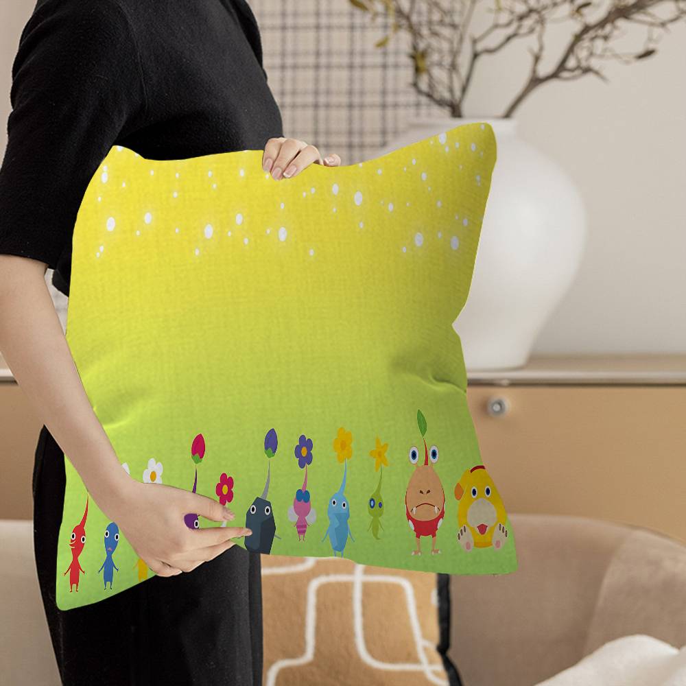 Classic Animation PIKMIN Personalized Pillow Dust Cover Bedroom Kids Party Decoration Pillowcase Birthday Children Gift