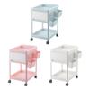 2 Tier Utility Rolling Cart Drawer Organizers Trolley for Bathroom Office