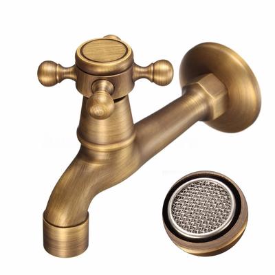 Антикварная настенная латунная стиральная машина для кухни и ванной комнаты с одним краном