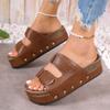 Fashion Women Slippers Flats Platform Sandals Female Summer New Designer Studded Beach Slippers Fashion Casual Flip Flops Home Slides