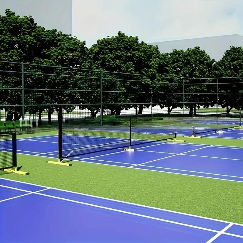 Портативная система сетки для пиклбола 22 фута / 6,7 м, регулируемая высота, в сумке для переноски, прочный полиэстер для тренировок в помещении и на открытом воздухе