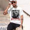 Teddy Swims 2026 fashion heavyweight hot selling retro printed pattern fun round neck T-shirt for daily comfort