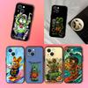 Крутая чехол-накладка Surf Cool Rat F-Fink из износостойкого материала для iPhone 17,16,15,14,13,12,11,Pro,XS,Max,XR,Plus,E,SE4,Mini Черный Мягкий Чехол