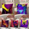 Cyberpunk Gradient Tone Pillow Case Comfort Sofa Bed Silky Elegant Invisible Zipper Decorative Cushion Cover
