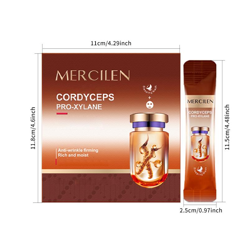 MERCILEN 20 шт., двойная антивозрастная ночная маска с кордицепсом Bose Yin, увлажняющая, укрепляющая, против морщин, замораживающая маска для второго броска