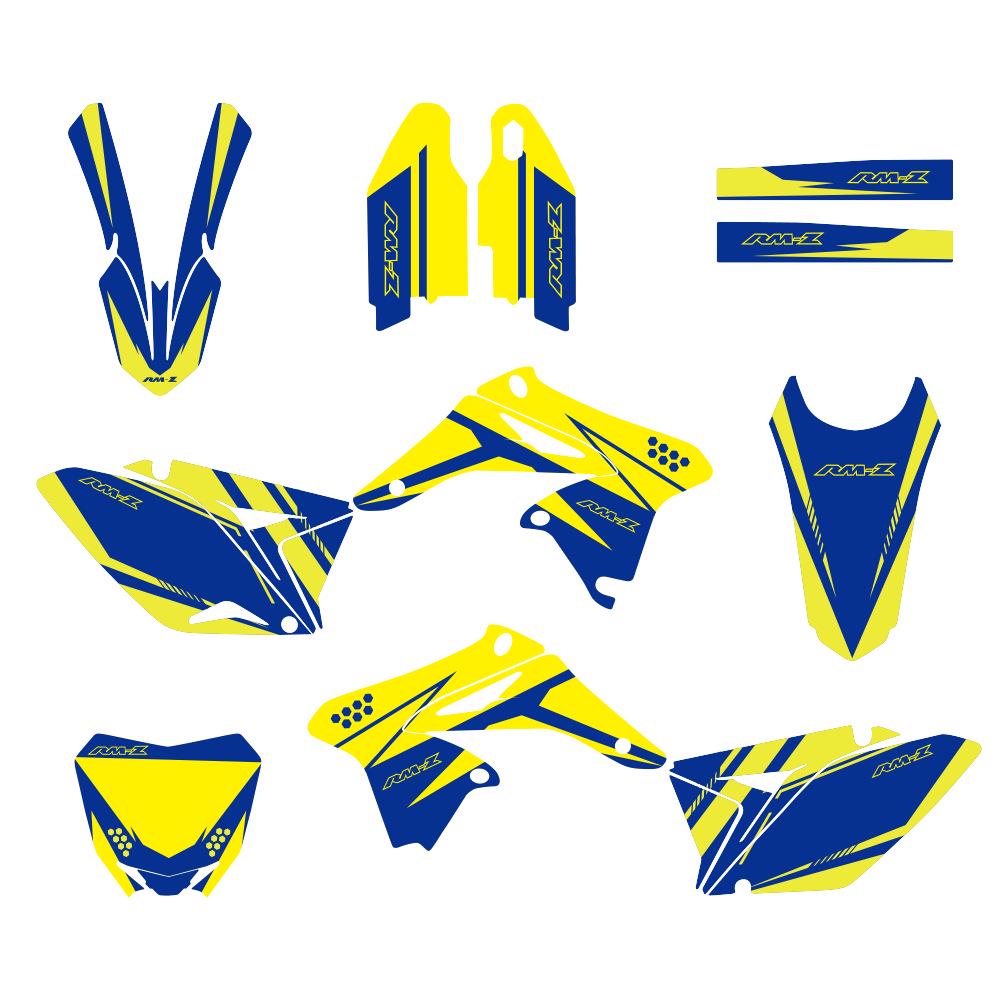 Полный комплект наклеек для эндуро-мотоцикла Suzuki RMZ250 2010-2014