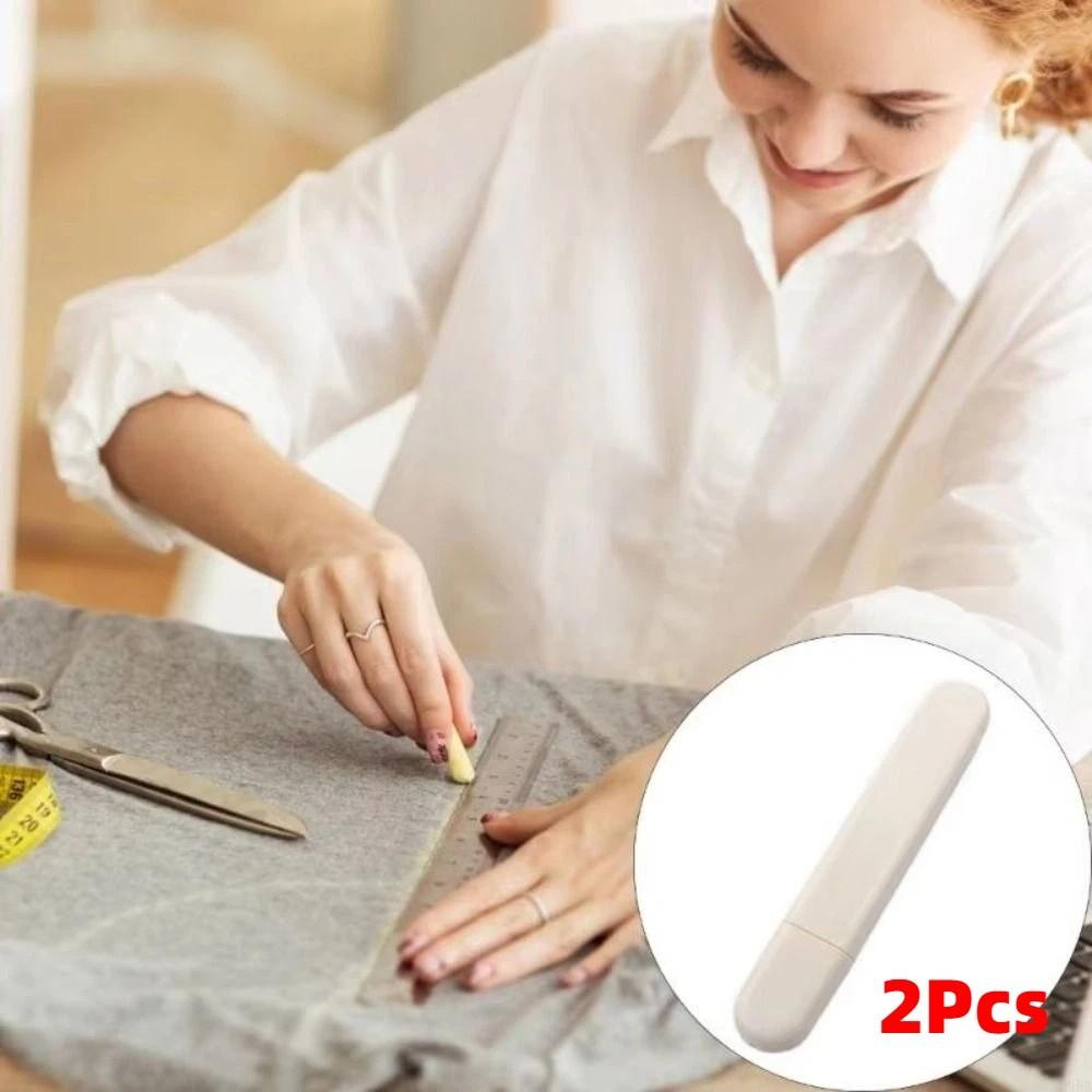 2Pcs Refillable Sewing Chalk Erasable Chalk Pen DIY Tailor's Chalk Tailoring