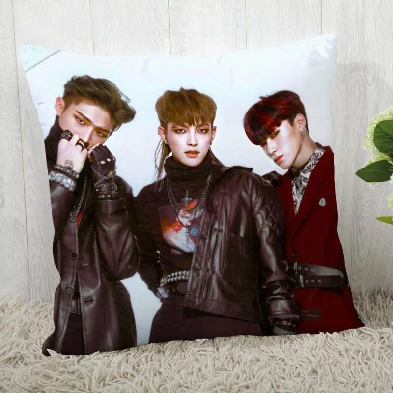 Custom Ateez Mingi Kpop Style Square Pillowcase Custom Zippered Pillow Cover Case 45X45Cm(One Side) 12.24