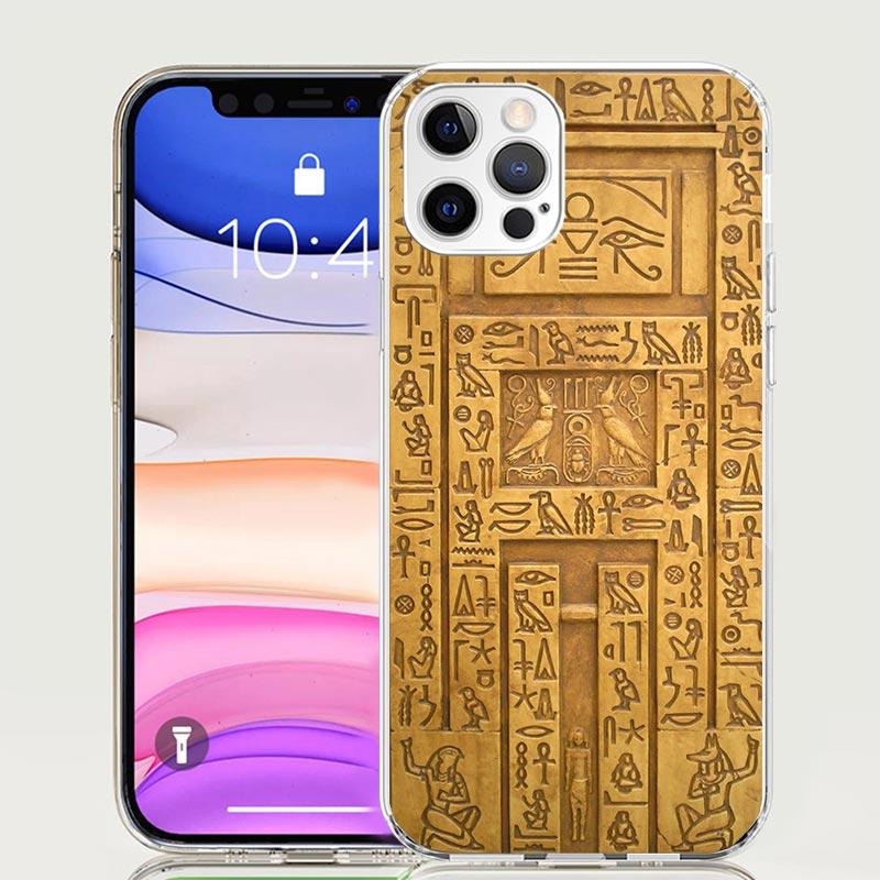 Египет Нефертити Анубис Анх Фараон Чехол для телефона для iPhone 17 Air 16 15 Plus 11 14 Pro Max 13 Mini 12 7 8 + SE Узор Арт Индивидуальный