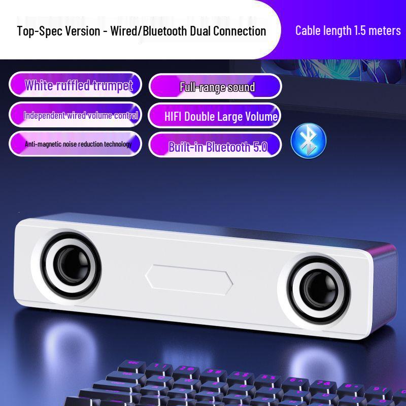 Настольные Bluetooth-колонки с проводным сабвуфером Soundbar для дома и игр
