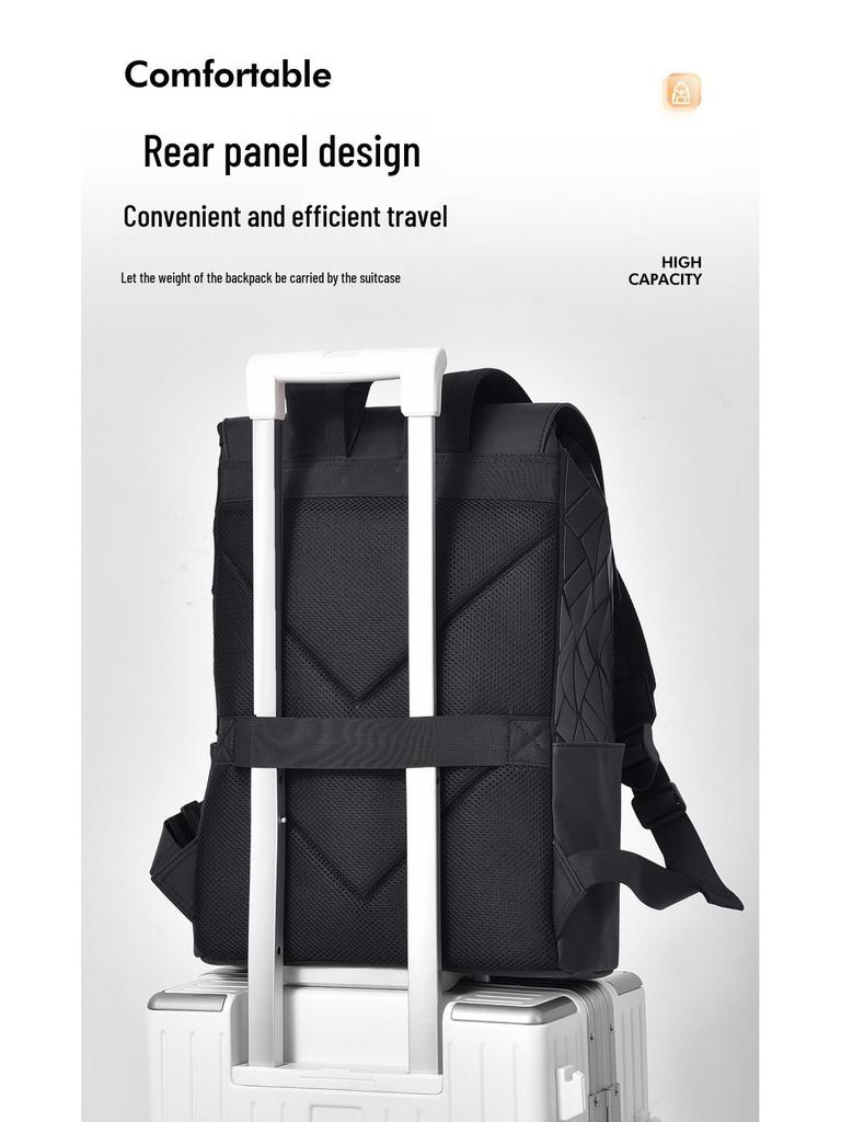 Модный мужской рюкзак с геометрическим узором: Стильный, Универсальный, Вместительный, Легкий Рюкзак на Двух Лямках