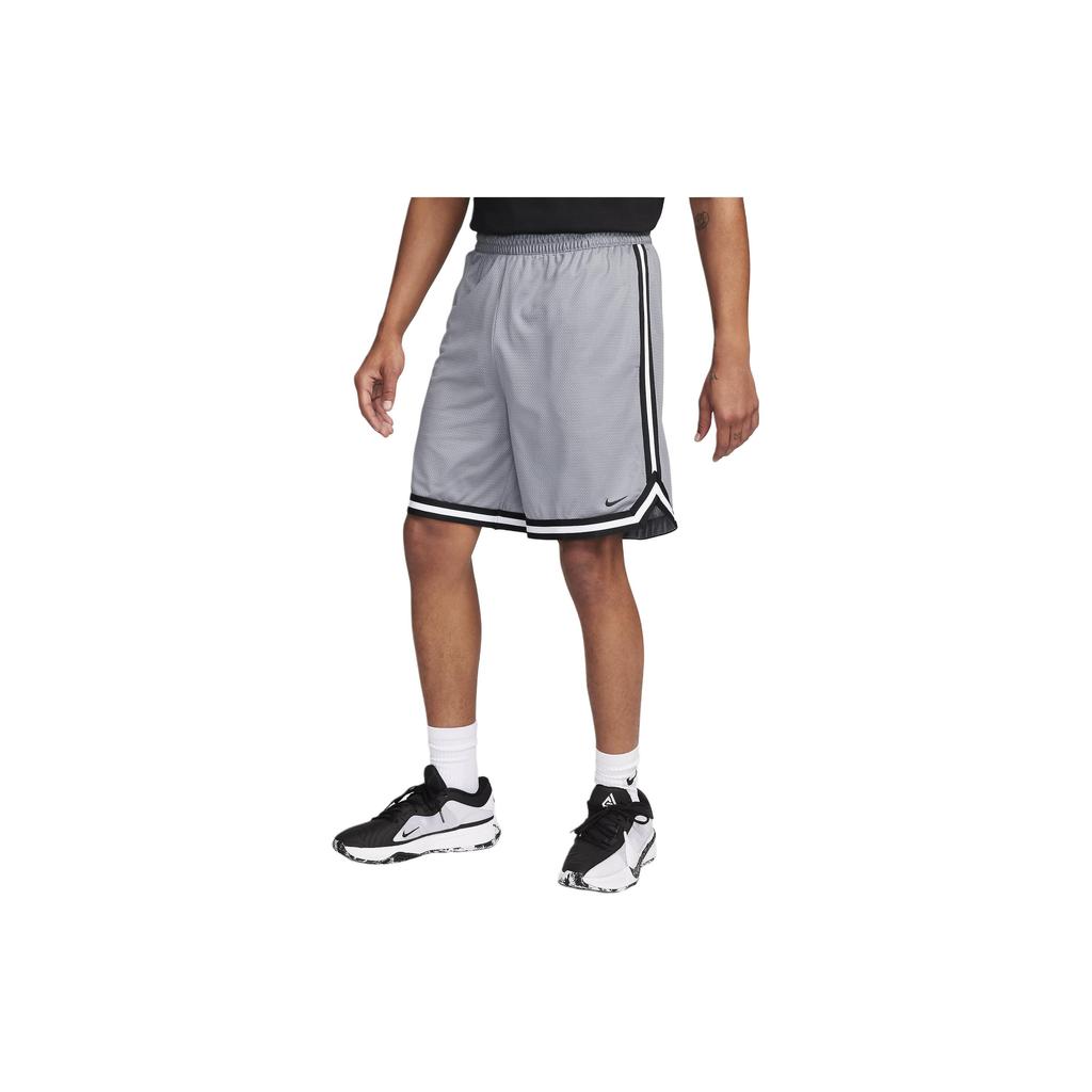 Nike Basketball Shorts With Striped Pattern And Elastic Mid Waist Men Bottoms Gray FN2651-065