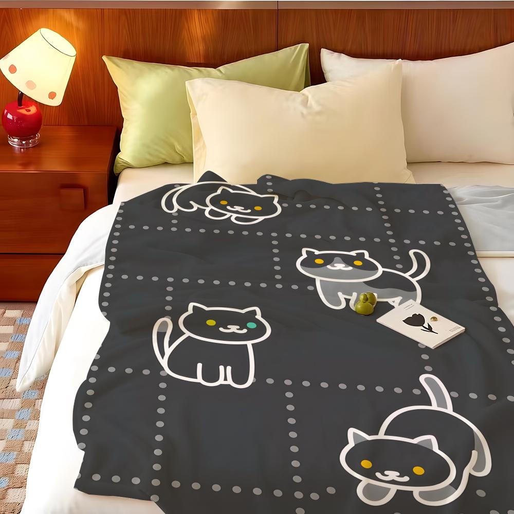 Игровое одеяло-плед N-Neko A-Atsume, легкое, уютное, прочное, моющееся, милое, классное